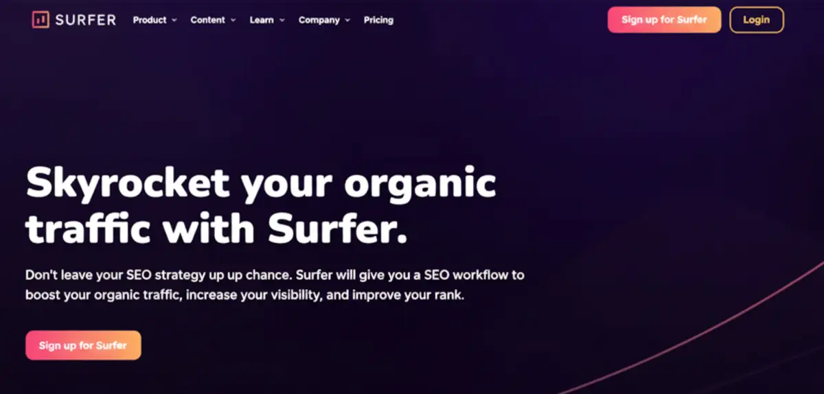 Surfer SEO content optimization tool