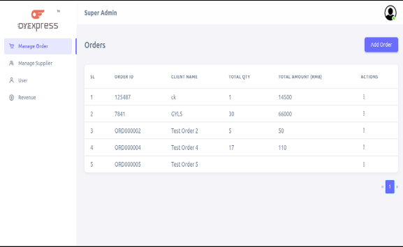 Purchase order system project preview
